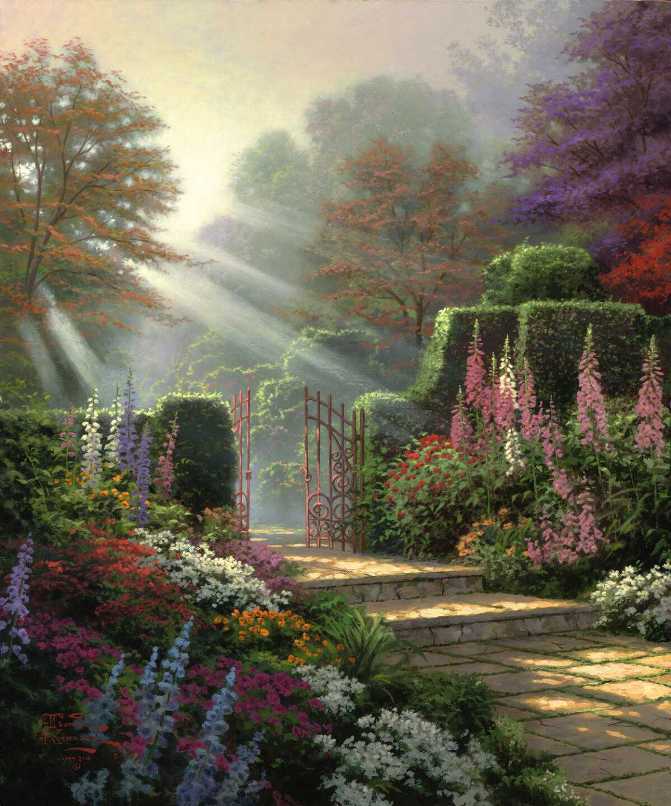 Garden of Grace painting - Thomas Kinkade Garden of Grace art painting